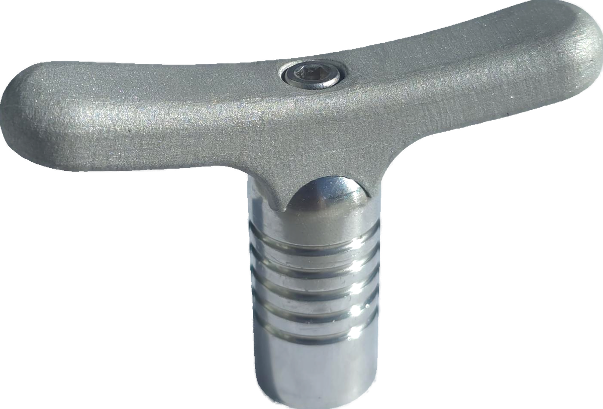 Grey aluminum GripFix palm handle